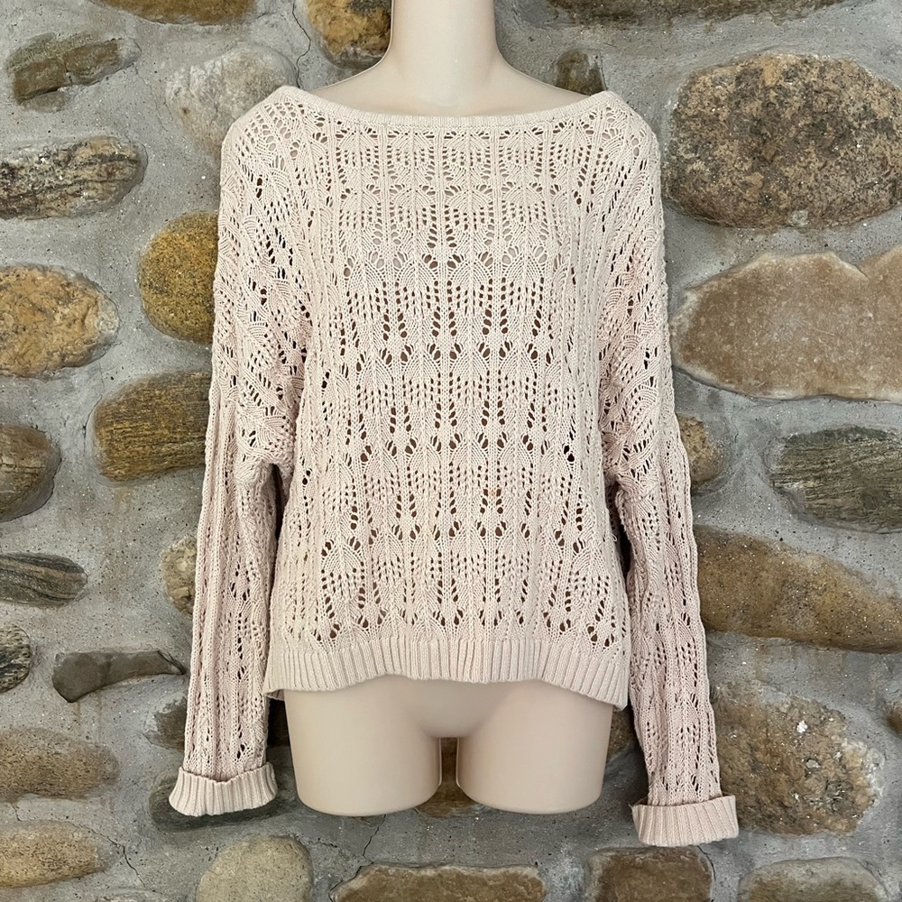 Boston Proper Cream Knit Sweater